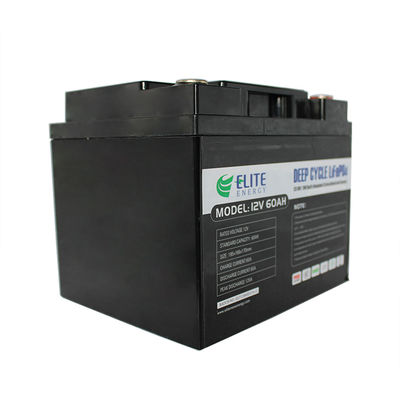 深い周期12V LiFePO4電池60AhのリチウムESS/EV電池のLED表示